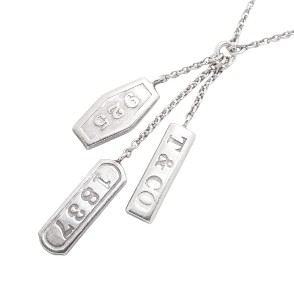 Tiffany & Co. 1837 Element Triple Tag Necklace, Sterling Silver 925, Women's